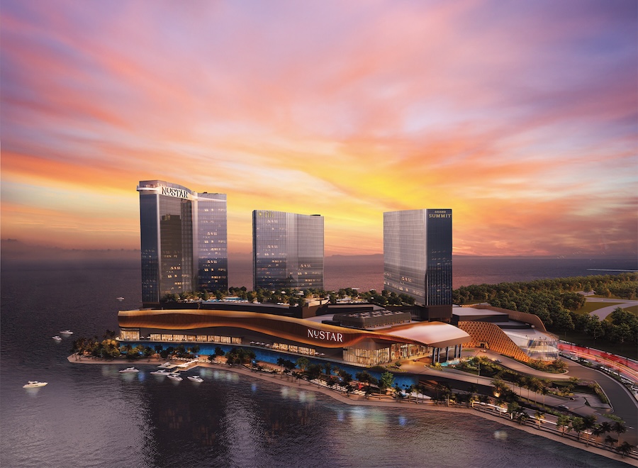 宿务 NUSTAR Resort 综合度假赌场夜景,海滨地段填海综合体,菲律宾区域博彩中心扩张代表项目